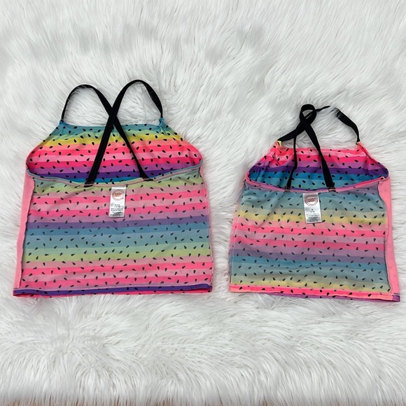🌸Wonder Nation Rainbow Watermelon Swim Top Sizes M (7-8), XL (14-16) (TOP ONLY) - Picture 10 of 11